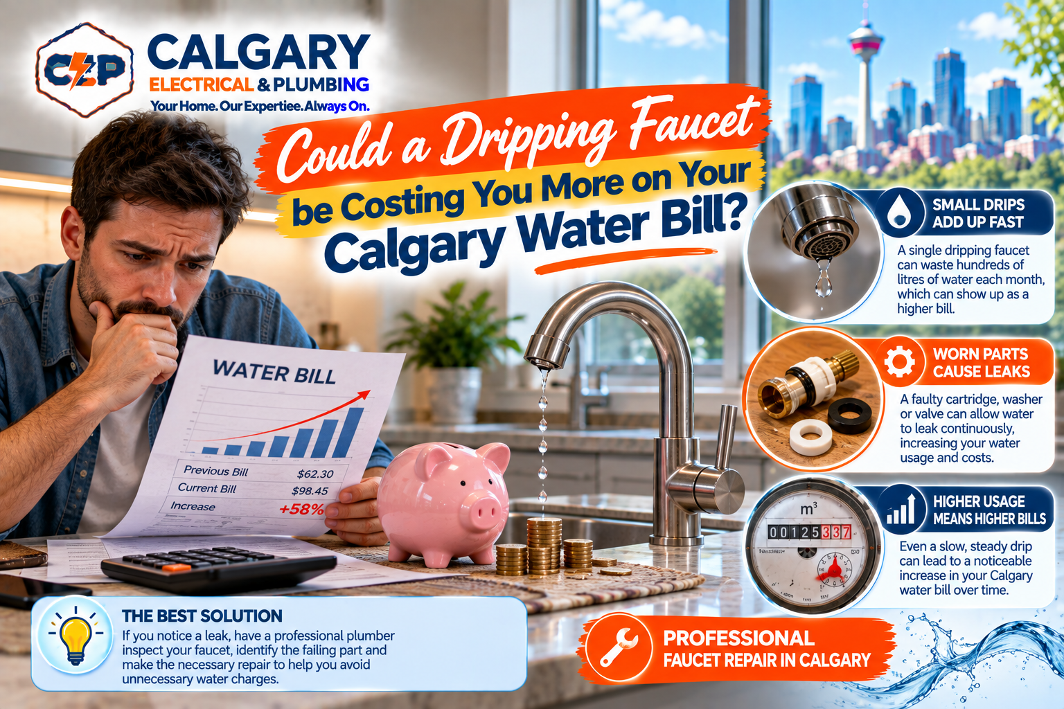 Leaking Faucet Increasing Calgary Water Bill