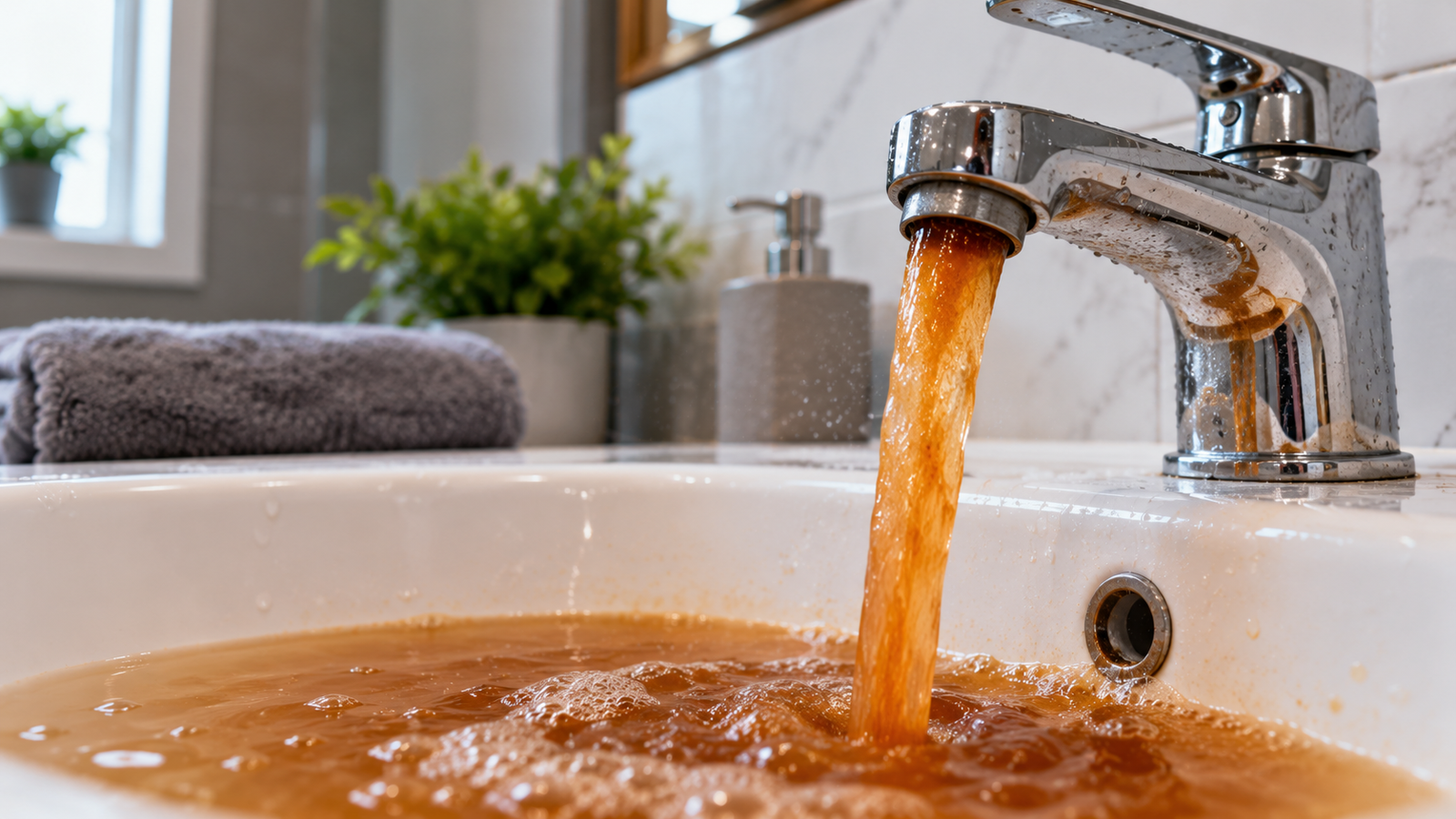 What Does Rust-Coloured Hot Water Mean?