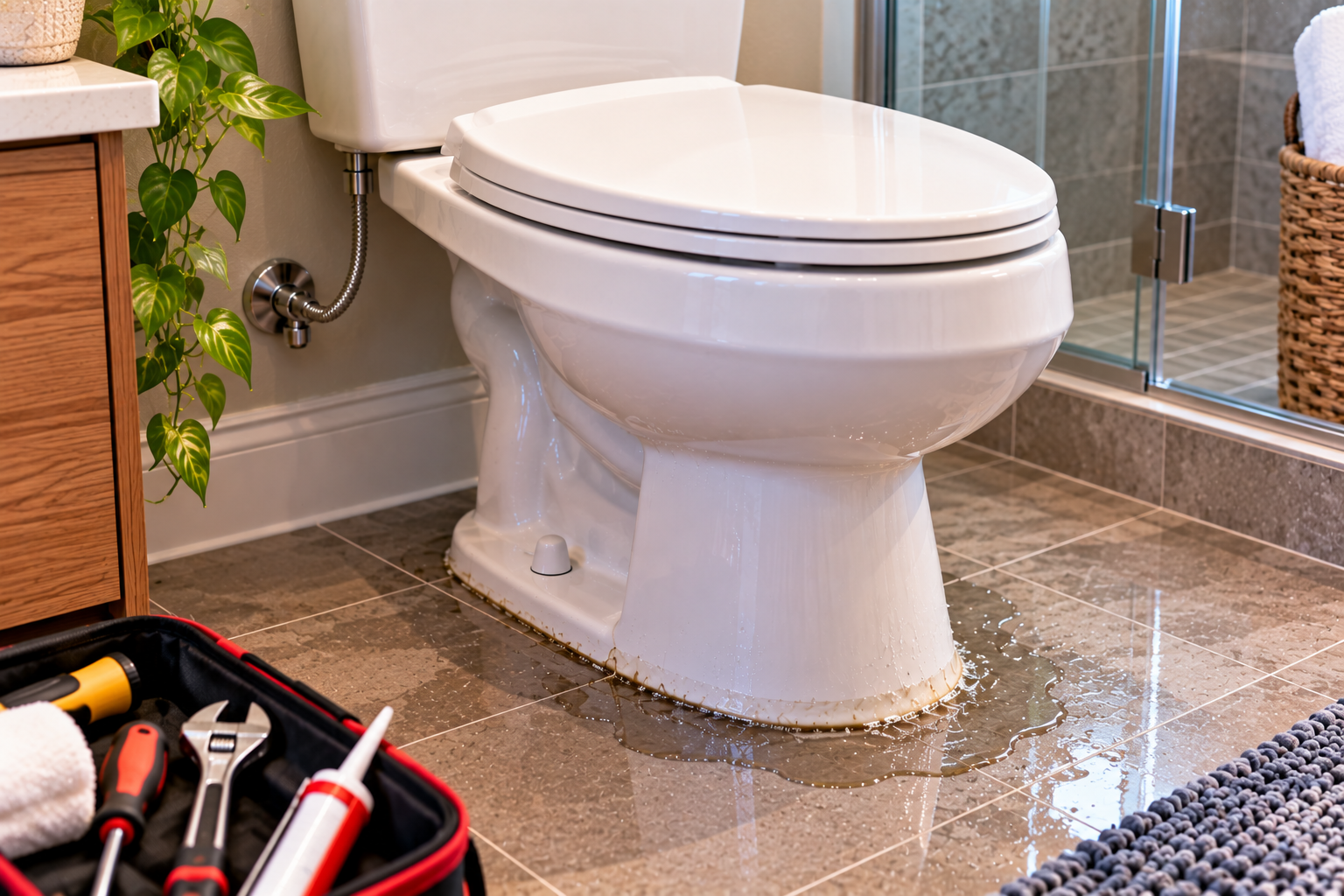 Toilet Leaking Around the Base in Calgary