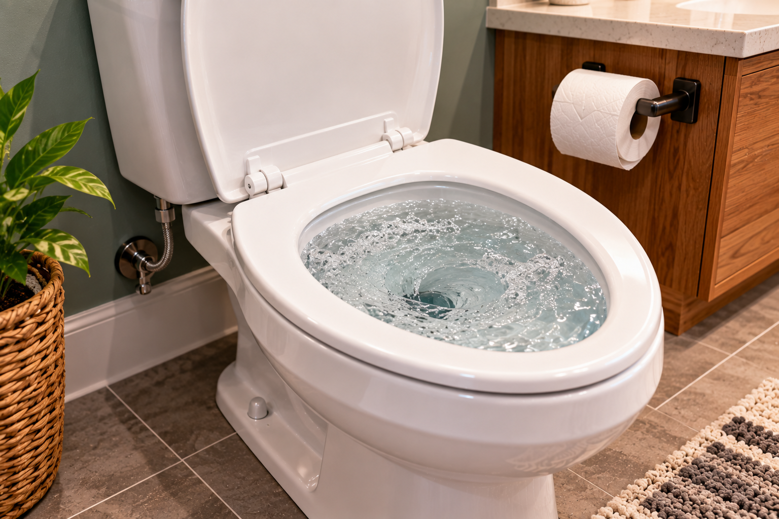 Why Does Toilet Water Rise Before Draining?